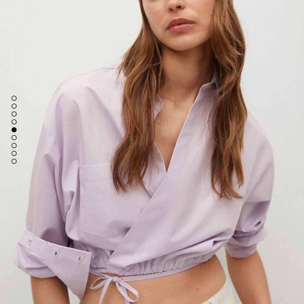 Lavender Wrap Blouse